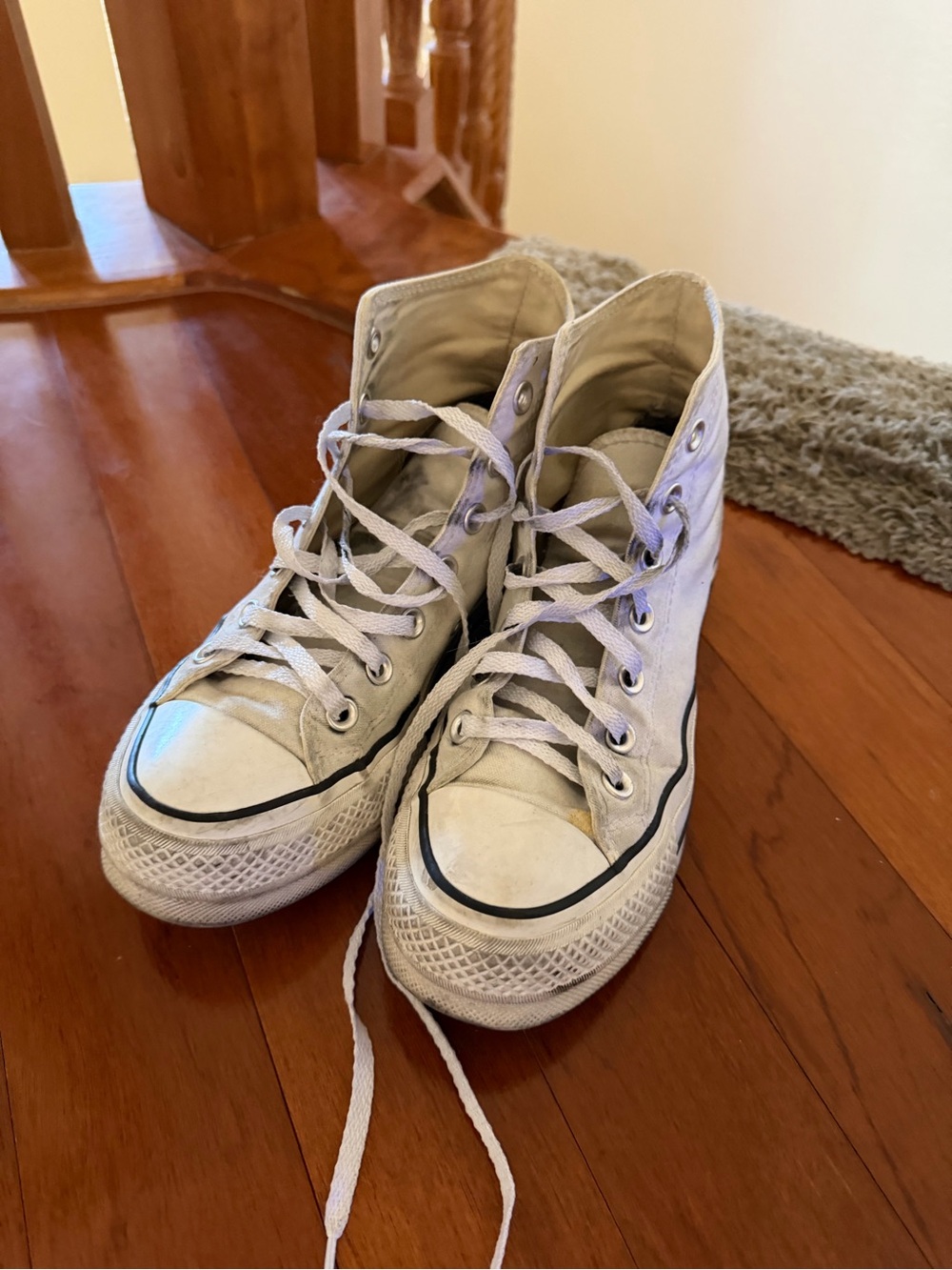 Classic High-Top Platform Canvas Sneakers